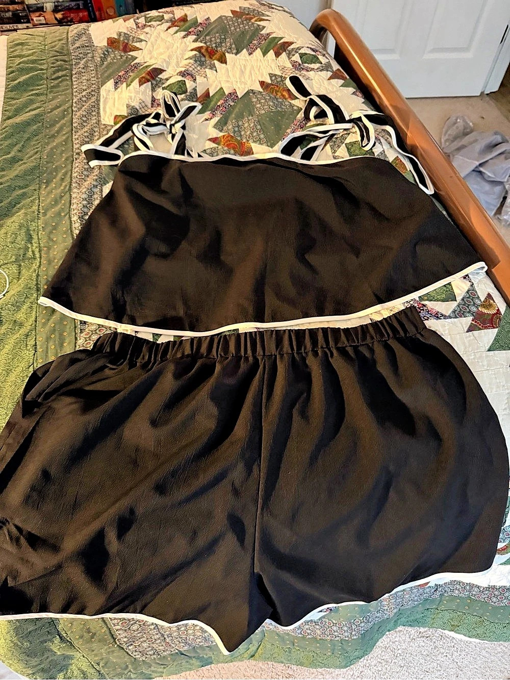 SHEIN Black & White Shorts Set